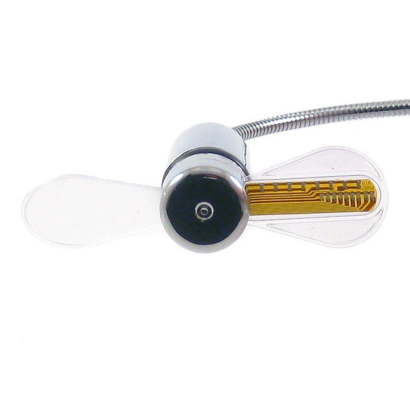 USB Fan Adjustable Mini Flexible Fan LED Light Time Clock Desktop Cool Gadget Time Display